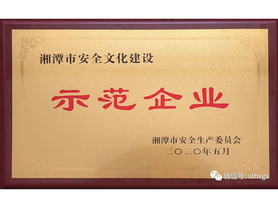 【湘潭恒欣】獲評湘潭市安全文化建設(shè)示范企業(yè)