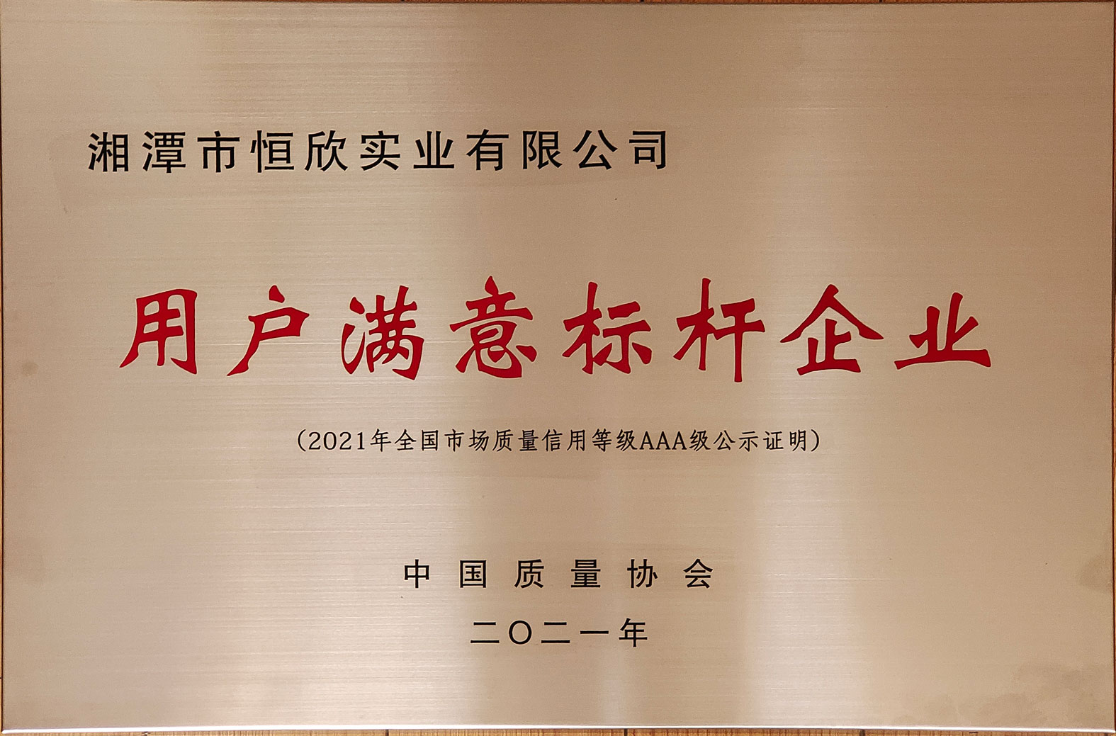 全國用戶滿意標桿企業(yè)